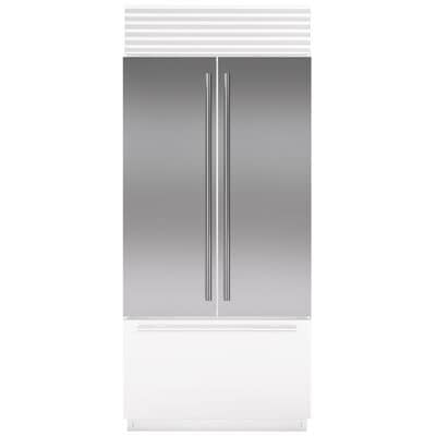 Sub-Zero Classic Series 42 in. French Door Flush Inset Stainless Steel Door Panel with Tubular Handle (Must Order Quantity 2),  Sub-Zero Classic Series 42 in. French Door Flush Inset Stainless Steel Door Panel with Tubular Handle (Must Order Quantity 2) | 9038371