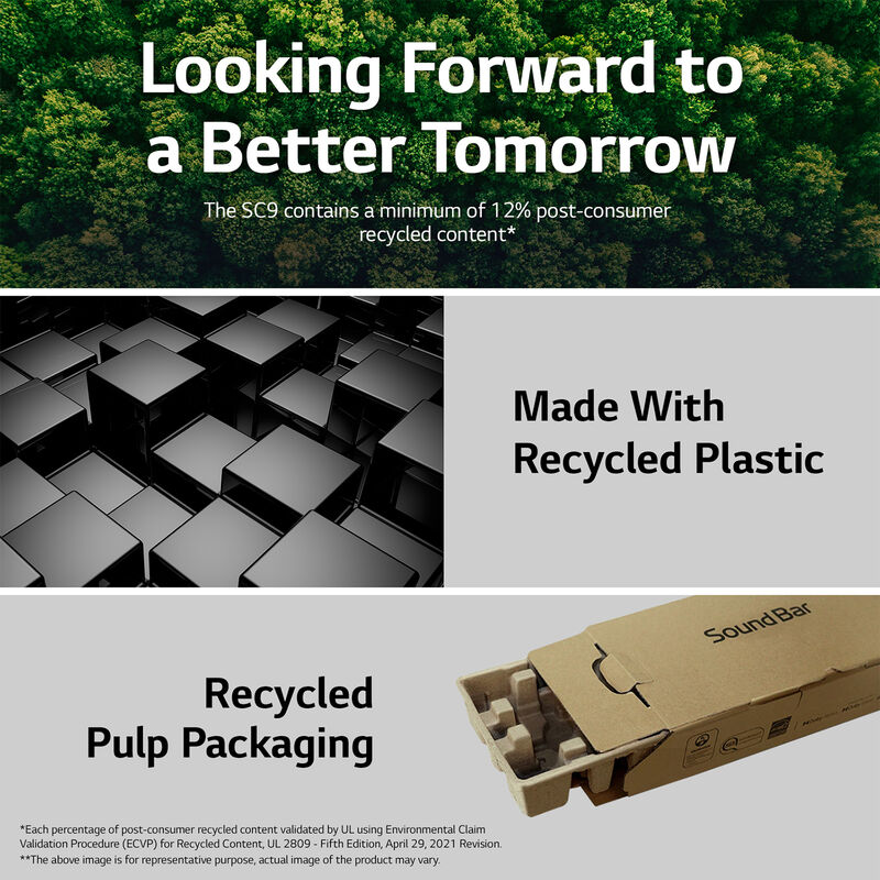 LG 3.1. 3 Channel Dolby Atmos Smart Sound Bar with Bluetooth & Wireless Subwoofer - Black, , hires