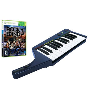 Rock Band Wireless Pro Keyboard with Rock Band 3 Video Game for XBOX 360, , hires