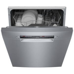 Bosch 300 Series 24 in. Smart Built-In Dishwasher with Front Control, 46 dBA Sound Level, 13 Place Settings, 5 Wash Cycles & Sanitize Cycle - Stainless Steel, , hires