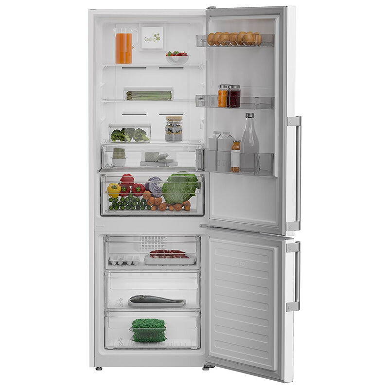 Blomberg 24 in. 11.4 cu. ft. Counter Depth Bottom Freezer Refrigerator - White, , hires