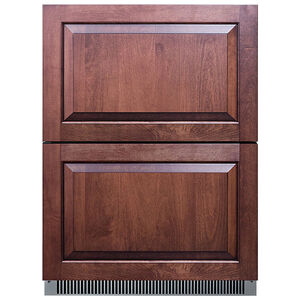 Summit 24 in. 4.8 cu. ft. Outdoor Double Refrigerator Drawers - Stainless Steel/Panel Ready, , hires