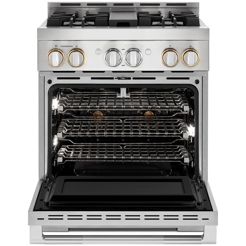 JennAir Rise Series 30 in. 4.1 cu. ft. Smart True European Convection Gas Range with 4 Sealed Burners - Stainless Steel, , hires