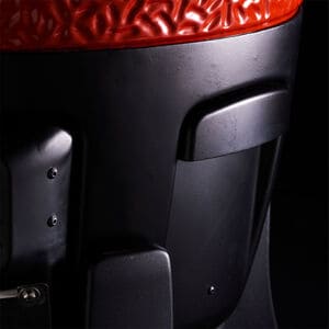 Kamado Joe Konnected Joe 18 in. Single Rack Charcoal Smoker with Built-In Thermometer & Side Table - Red, , hires