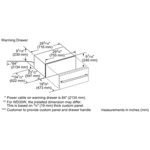 Thermador 30 in. 2.2 cu. ft. Warming Drawer - Custom Panel Ready, , hires
