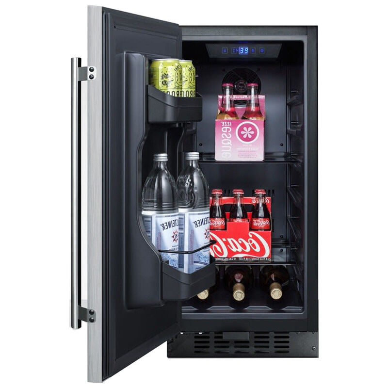 Summit 15 in. 2.2 cu. ft. Left-Hinged Undercounter Refrigerator - Stainless Steel, , hires