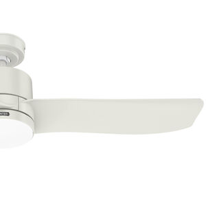 Hunter 52 in. Bolsa Damp Rated Ceiling Fan with LED Light Kit & Handheld Remote - Fresh White, Fresh White, hires