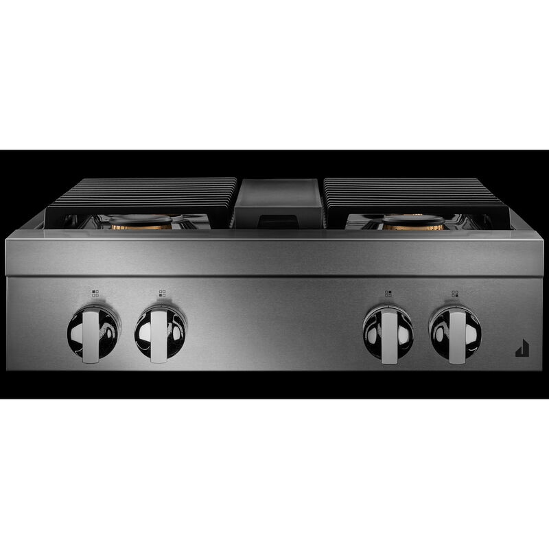 JennAir Noir 30 in. 4-Burner Natural Gas Rangetop with Simmer Burner & Power Burner - Stainless Steel, , hires