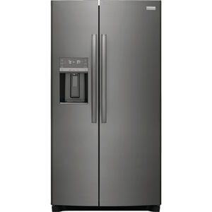 Frigidaire Gallery 36 in. 22.2 cu. ft. Counter Depth Side-by-Side Refrigerator with External Ice & Water Dispenser - Black Stainless, Black Stainless, hires