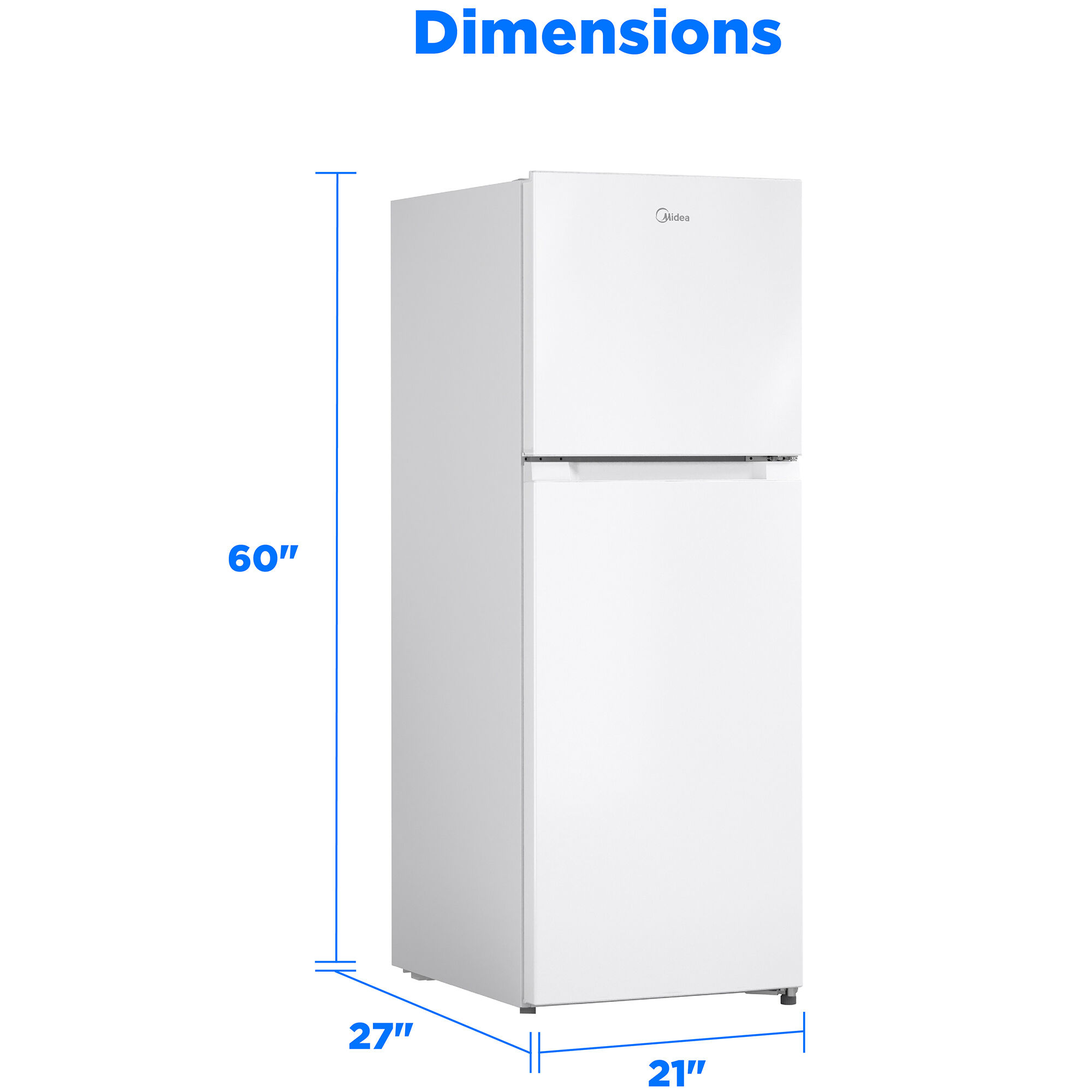 Midea 22 in. 10.1 cu. ft. Counter Depth Garage-Ready Top Freezer