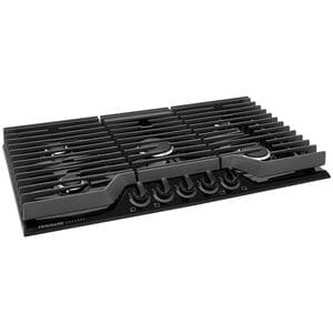 Frigidaire Gallery 36 in. 5-Burner Natural Gas Cooktop with Simmer Burner & Power Burner - Black, Black, hires