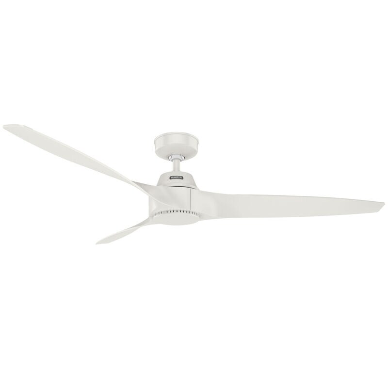 Hunter 60 in. Mosley Energy Star Damp Rated Ceiling Fan and Wall Control - Fresh White, , hires
