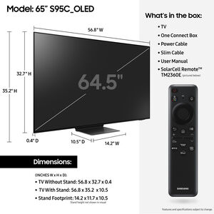 Samsung - 65" Class S95C Series OLED 4K UHD Smart Tizen TV, , hires