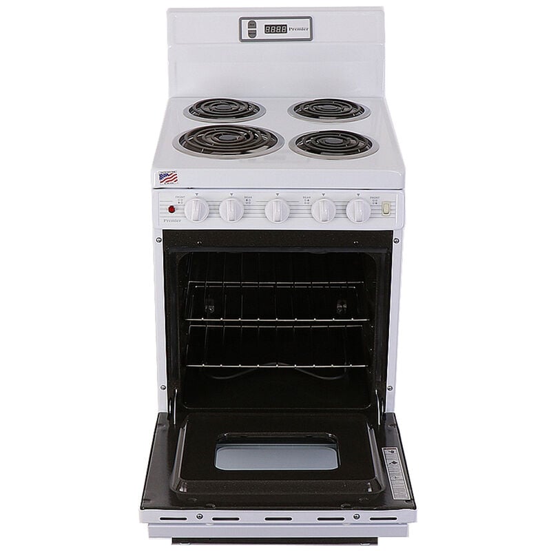 Premier 20 in. 2.4 cu. ft. Electric Range with Coil Burners - White, , hires