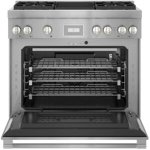 Thermador Pro Harmony Professional Series 36 in. 5.1 cu. ft. Smart Convection Oven Freestanding Gas Range with 4 Sealed Burners & Griddle - Stainless Steel, , hires