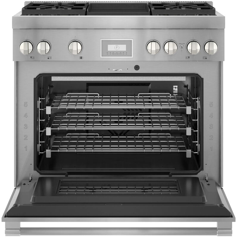 Thermador Pro Harmony Professional Series 36 in. 5.1 cu. ft. Smart Convection Oven Freestanding Gas Range with 4 Sealed Burners & Griddle - Stainless Steel, , hires