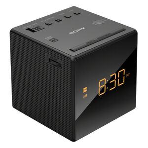 Sony Alarm Clock with FM/AM Radio - Black, , hires