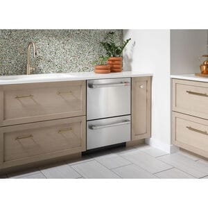 Cafe 24 in. Top Control Flush-Mount Dishwasher Drawer with 49 dBa Sound Level - Matte Black, , hires