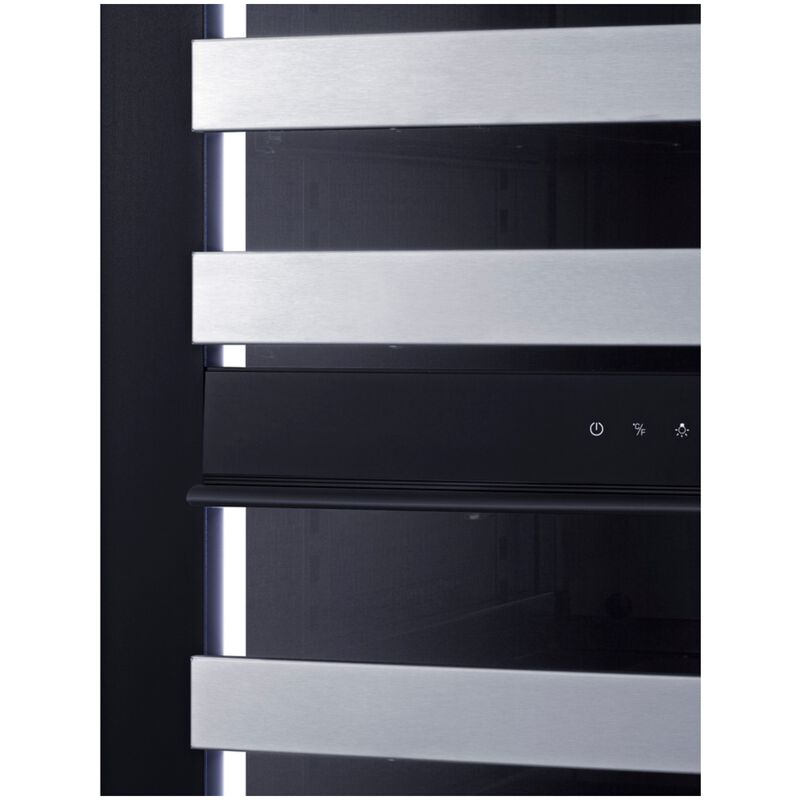 Summit 24 in. Undercounter Right-Hinged Wine Cooler with Metal Racks, Dual Temperature Zones & 48 Bottle Capacity - Custom Panel Ready, , hires