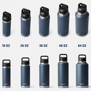 YETI Rambler 26 oz Bottle with Chug Cap - Navy Blue Patriotic Badge, , hires