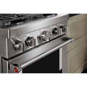 KitchenAid 30 in. 4.1 cu. ft. Smart True European Convection Dual Fuel Range with 4 Sealed Burners - Stainless Steel, , hires