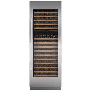 Sub-Zero Designer Series 30 in. Built-in Smart Wine Column Storage with Wood Racks, Dual Temperature Zones & 146 Bottle Capacity - Custom Panel Ready, , hires