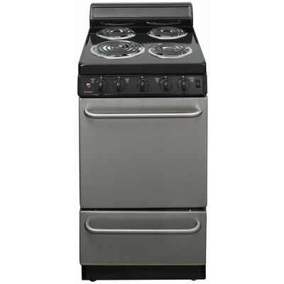 Premier 20 in. 2.4 cu. ft. Oven Freestanding Electric Range with 4 Coil Burners - Stainless Steel | EAK600BP