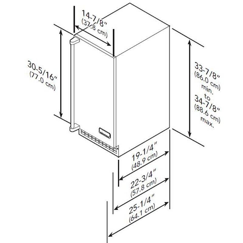 Viking Professional 5 Series 15 in. Built-In Undercounter Outdoor Ice Maker with 26 lb. Ice Storage & Digital Control - Custom Panel Ready, , hires