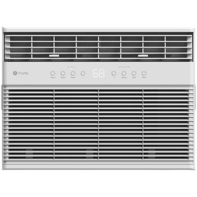 GE Profile 8,000 BTU 115V Smart Window Air Conditioner with Inverter, 3 Fan Speeds, Sleep Mode & Remote Control - White | PWJV08WWF