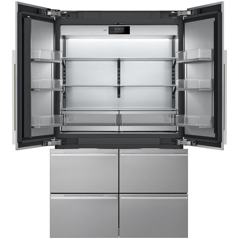 SKS 48 in. 26.0 cu. ft. Built-In Smart Counter Depth 6-Door French Door Refrigerator with Internal Water Dispenser - Stainless Steel, , hires