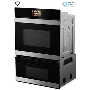 Sharp 30 in. 6.2 cu. ft. Electric Smart Oven/Microwave Combo Wall Oven with True European Convection - Stainless Steel, , hires