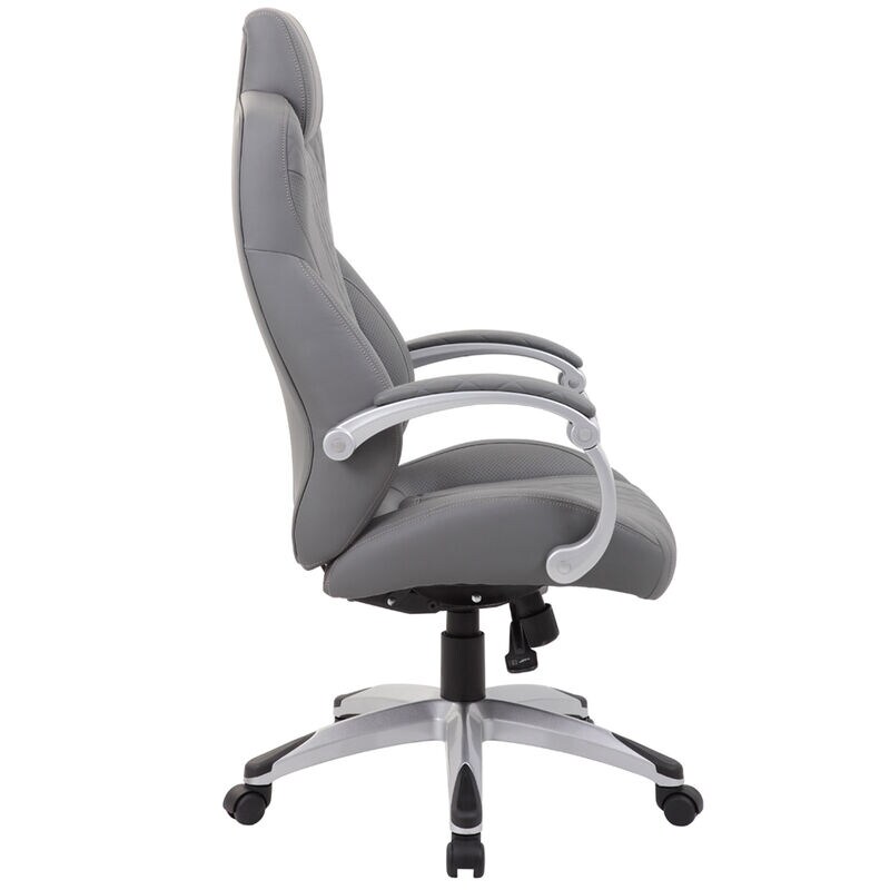 Boss Executive Hinged Arm Caressoft Chair - Gray, , hires