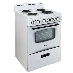 Avanti 24 in. 2.6 cu. ft. Electric Range with Coil Burners - White, , hires