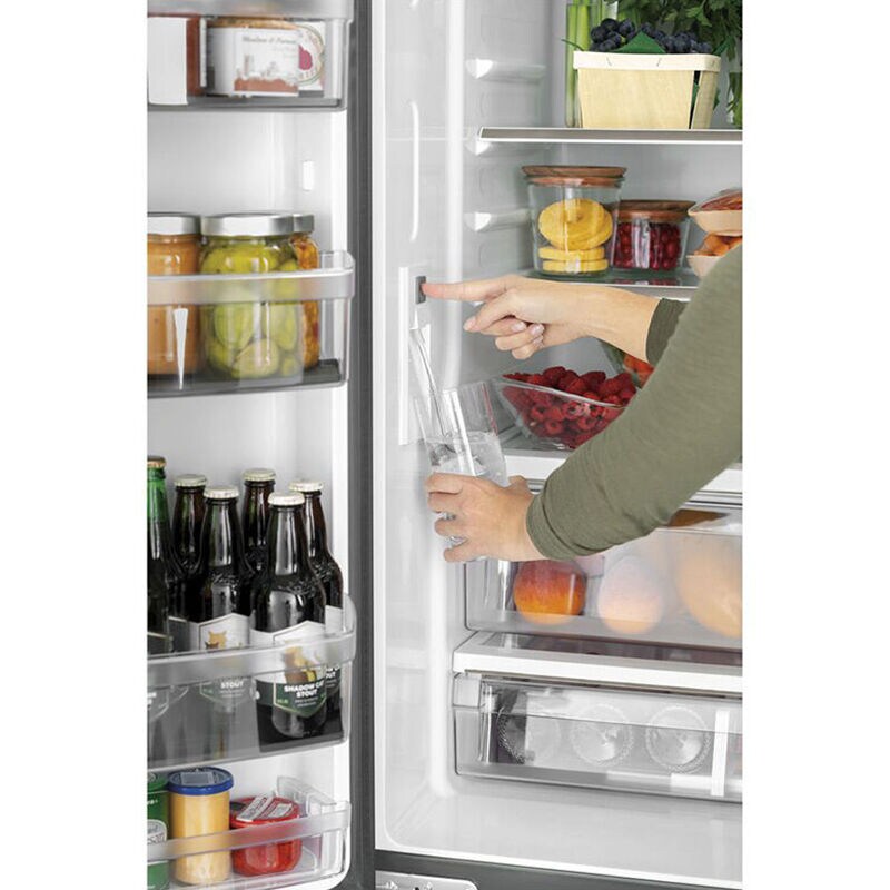 Cafe 33 in. 18.6 cu. ft. Counter Depth French Door Refrigerator with Internal Water Dispenser - Matte White, Matte White, hires