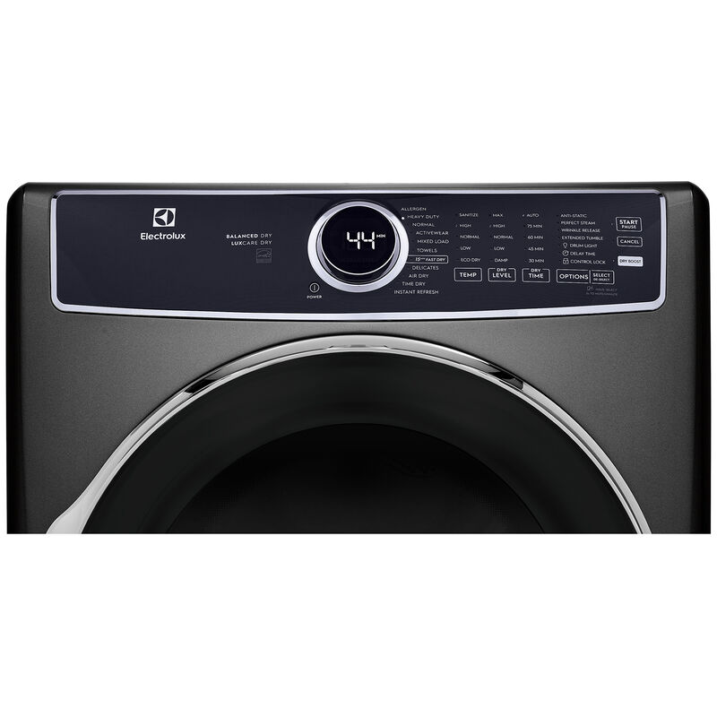 Electrolux 600 Series 27 in. 8.0 cu. ft. Stackable Electric Dryer with Balance Dry, Instant Refresh, Perfect Steam & Sanitize Cycle - Titanium, Titanium, hires