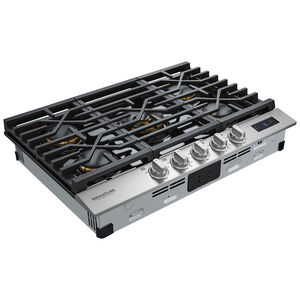Signature Kitchen Suite 30 in. 5-Burner Smart Natural Gas Cooktop with Simmer Burner & Power Burner - Stainless Steel, , hires