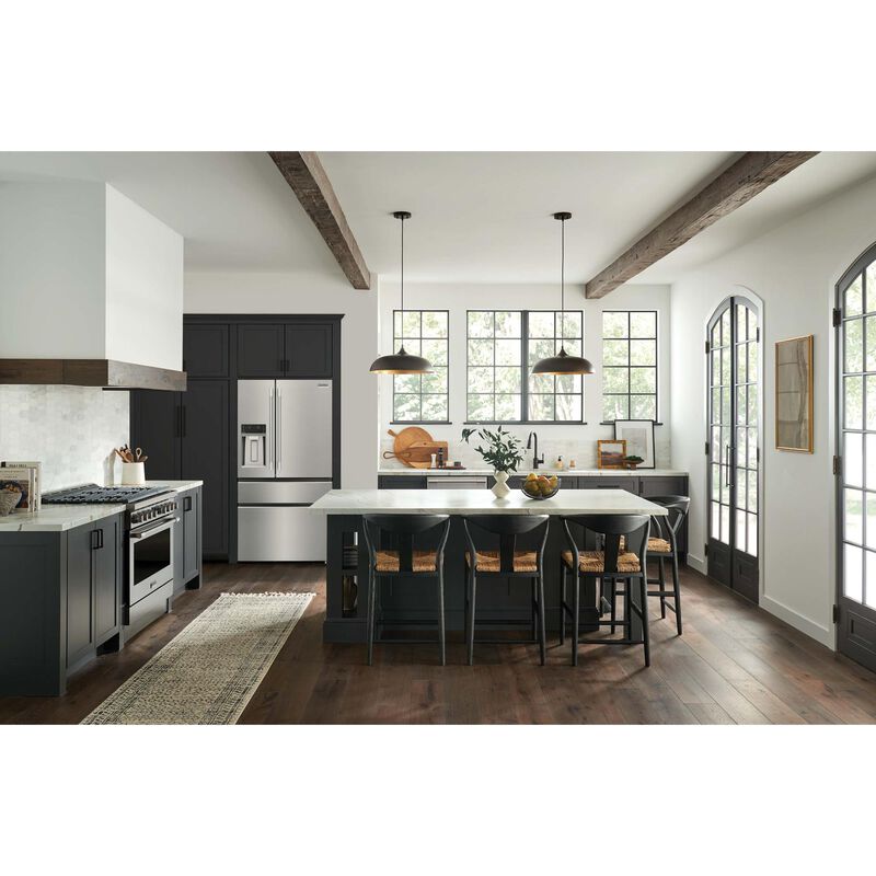 Frigidaire Professional 36 in. 21.4 cu. ft. Smart Counter Depth 4-Door French Door Refrigerator with Ice & Water Dispenser - Stainless Steel, , hires