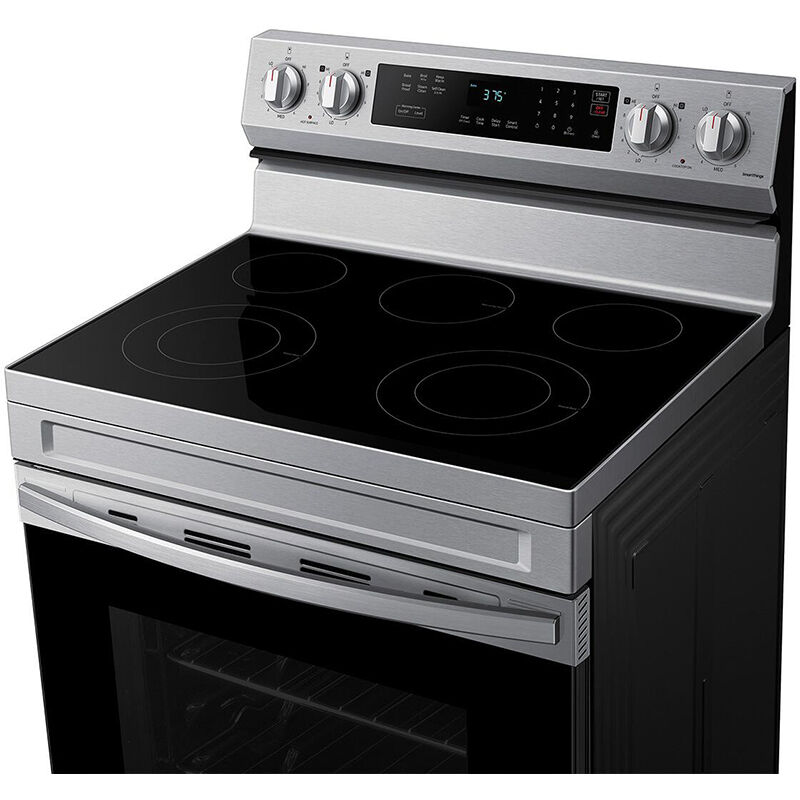 Samsung 30 in. 6.3 cu. ft. Smart Electric Range with Smoothtop Burners - Stainless Steel, Stainless Steel, hires