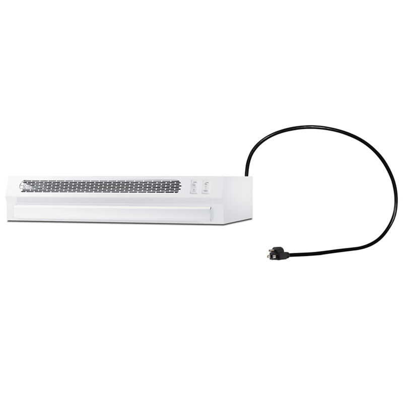 Summit 20 in. Ductless Slide-Out Style Range Hood with 2 Fan Speeds & 2 LED Lights - White, White, hires