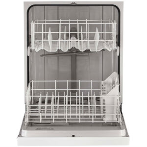 Whirlpool 24 in. Front Control Dishwasher with 57 dBa Sound Level & Pocket - White, White, hires