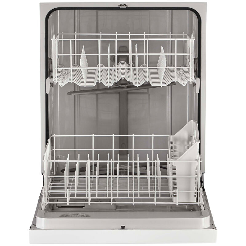 Whirlpool 24 in. Front Control Dishwasher with 57 dBa Sound Level & Pocket - White, White, hires