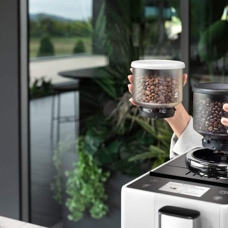 De'Longhi Rivelia Automatic Espresso Machine with Milk Frother and Removable Bean Hoppers - White, White, hires