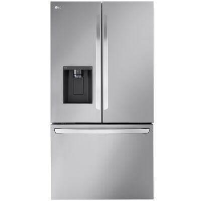 LG 36 in. 30.7 cu. ft. Smart French Door Refrigerator with Ice & Water Dispenser - PrintProof Stainless Steel | LRFXS3106S