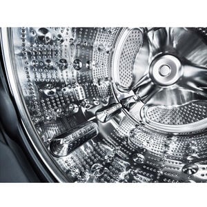 LG 27 in. 5.0 cu. ft. Smart Electric Front Load WashTower with AI Sensor Dry, TurboSteam, Allergiene Cycle, ezDispense, AI DD 2.0 Advanced Washing, Sensor Dry, Sanitize & Steam Cycle - Black Steel, , hires