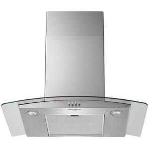 Whirlpool 30 in. Convertible Chimney Style Range Hood with 400 CFM, 3 Fan Speeds & 2 LED Lights - Stainless Steel, , hires