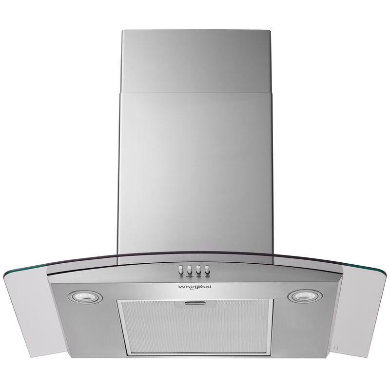 Whirlpool 30 in. Convertible Chimney Style Range Hood with 400 CFM, 3 Fan Speeds & 2 LED Lights - Stainless Steel, , hires