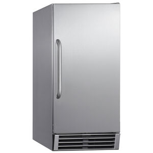 Summit 15 in. Built-In Undercounter Outdoor Commercial-Use Ice Maker with 25 lb. Ice Storage, Auto-Defrost & Digital Control - Stainless Steel, , hires