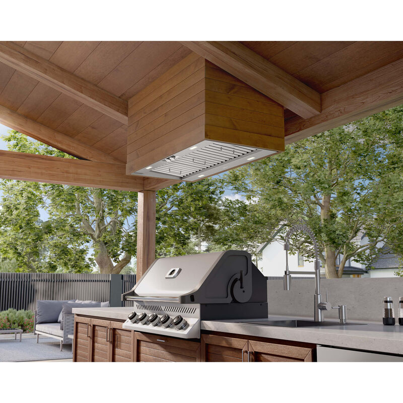 Zephyr 42 in. Ducted Standard Range Hood with 1200 CFM, 3 Speed Settings & 4 LED Lights - Stainless Steel, , hires