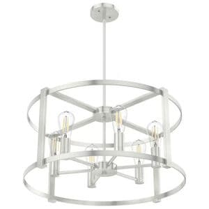 Hunter Astwood 6 Light Chandelier - Brushed Nickel, , hires