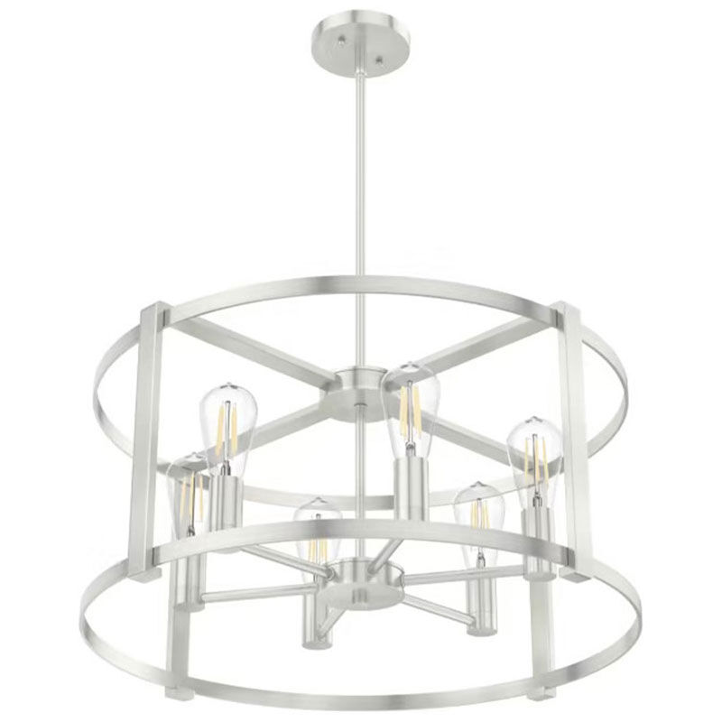 Hunter Astwood 6 Light Chandelier - Brushed Nickel, , hires